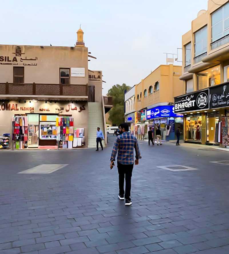 Dubai Old Town, historic Souk, Burj Dubai, Dubai Creek-()