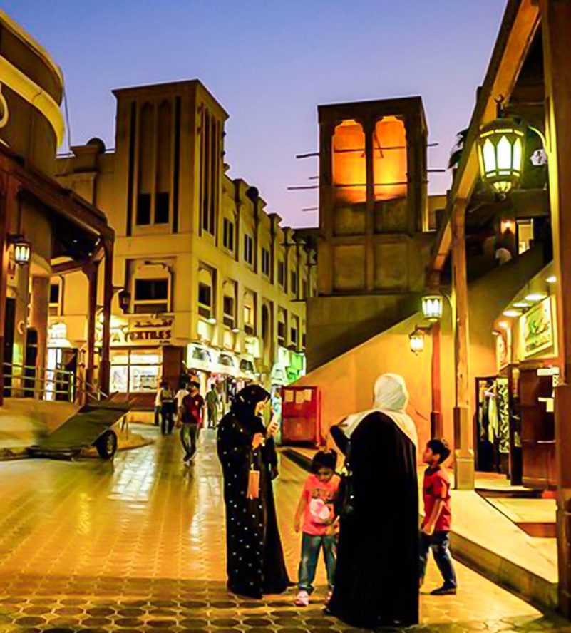 Dubai Old Town, historic Souk, Burj Dubai, Dubai Creek