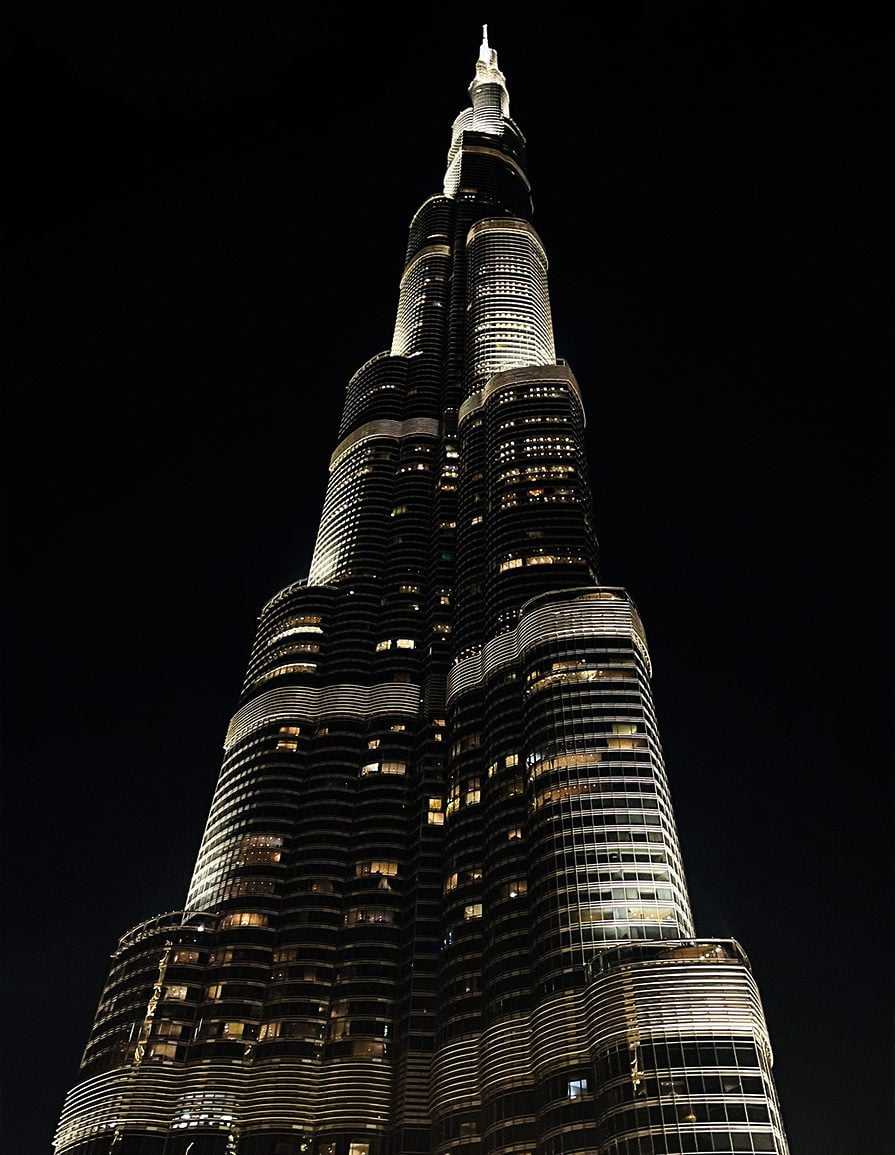 Dubai The Burj Khalifa, world's tallest building, stands tall against the sky