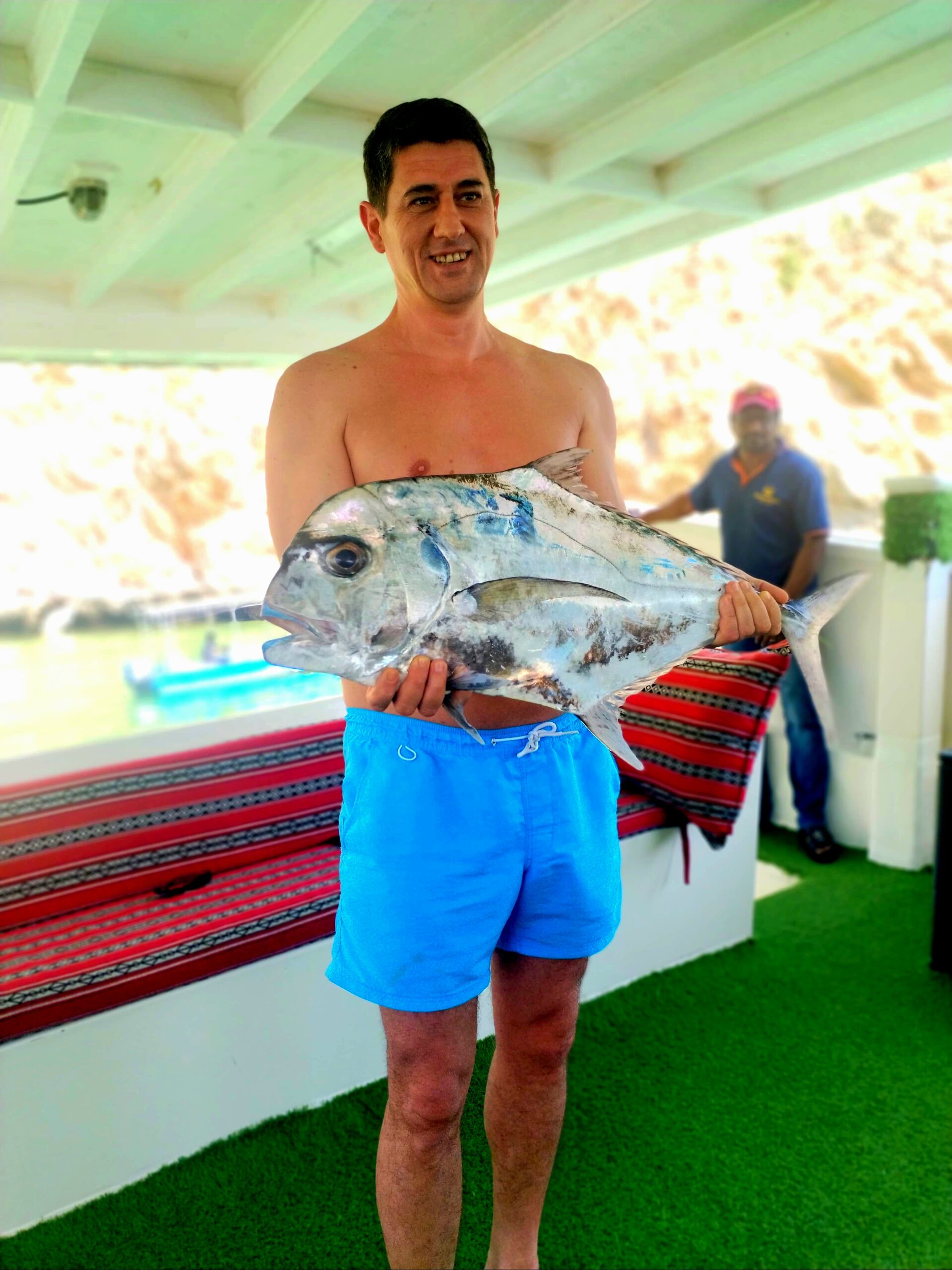 „A barracuda was caught during a snorkeling trip in Dibba Musandam.“
