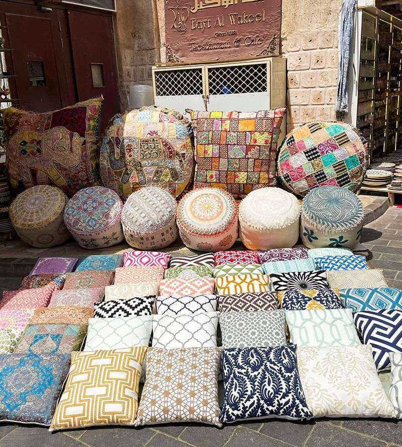 Old Bur Dubai souk market in Creek district