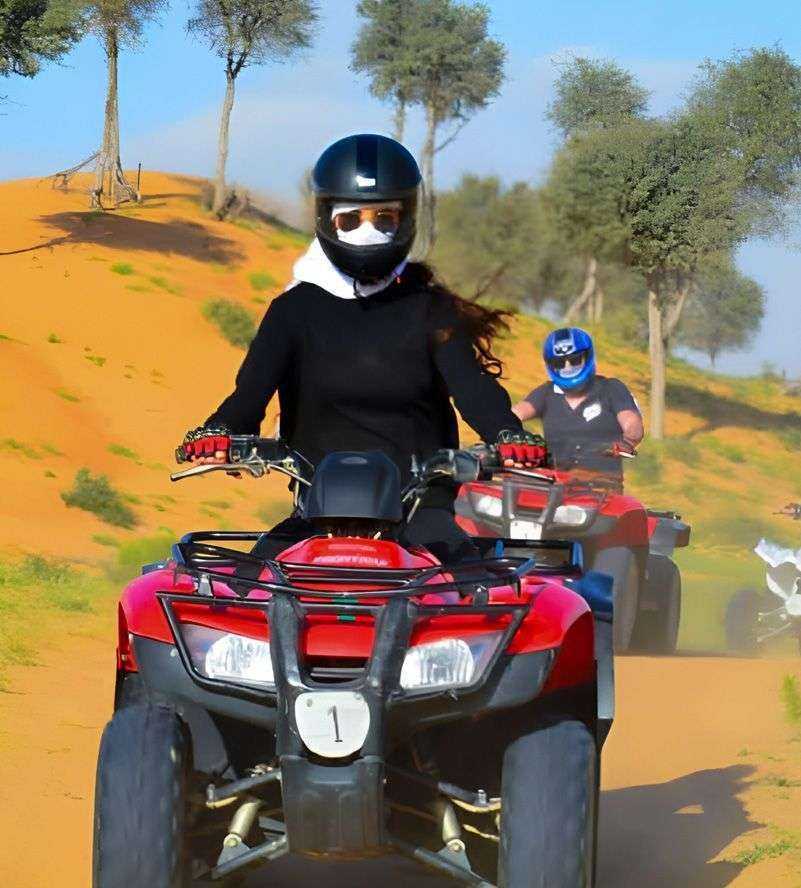 person on a four wheeler