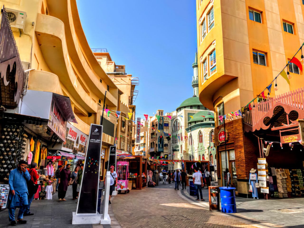 Die Straße in Deira zwischen dem Gold- und Gewürzmarkt